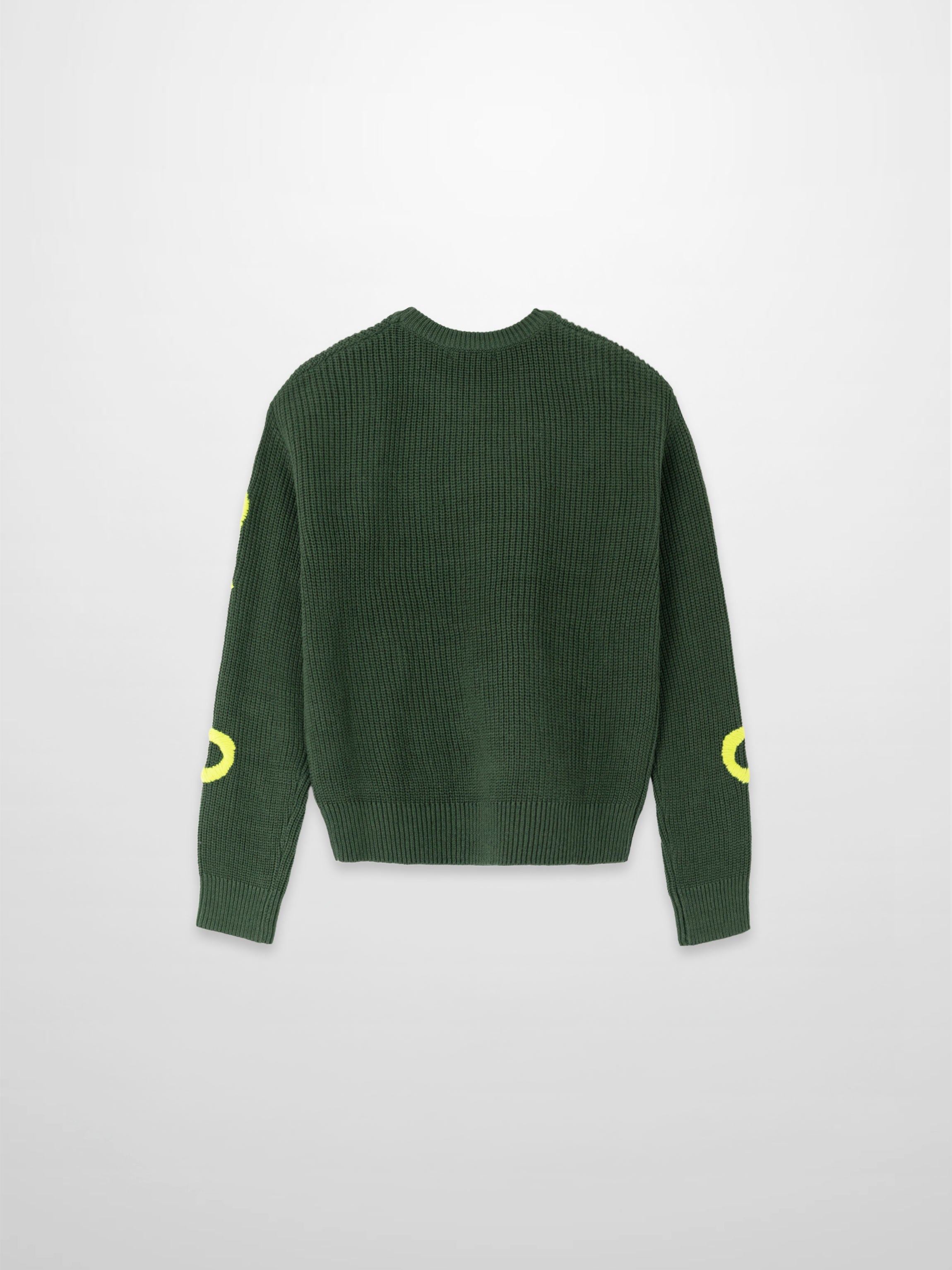 Bow Ribbon Sweater in Green/Lime - Cozy Knit with Elegant Detail